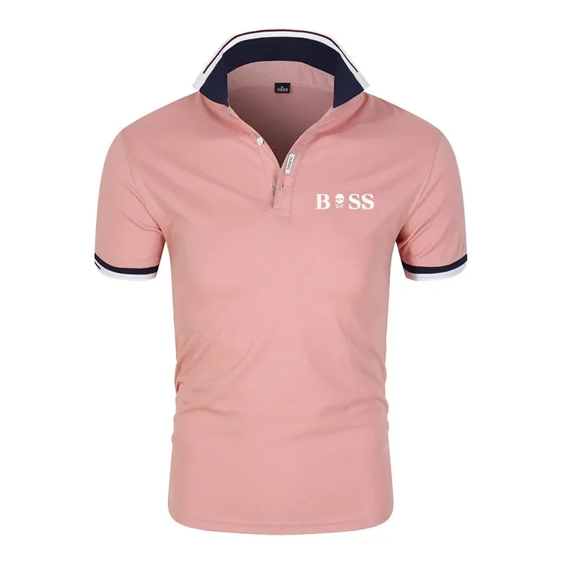 Fashion Summer Golf Sports 2023 New Men's Quick-Drying Polo Shirt BusinessCasual Short-Sleeved Polo Comfortable Breathable Shirt