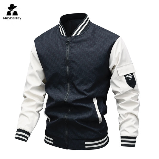 2024 New Jacket Men's Fashion Casual Slim Baseball Suit Coat Spring And Autumn High Quality Stitching Boxing Windproof Jacket