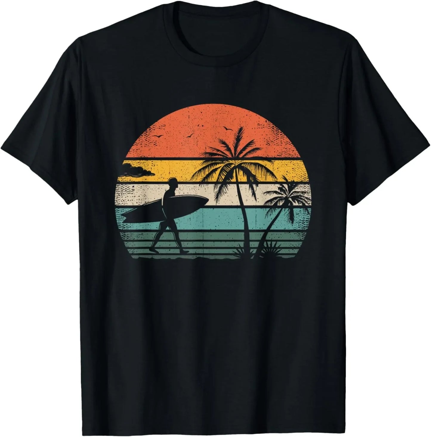 Surfing Apparel - Surfer Surf T-Shirt  Men Clothing Tops Streetwear  Graphic T Shirts  Camisetas  Vintage T Shirt  Ropa Hombre