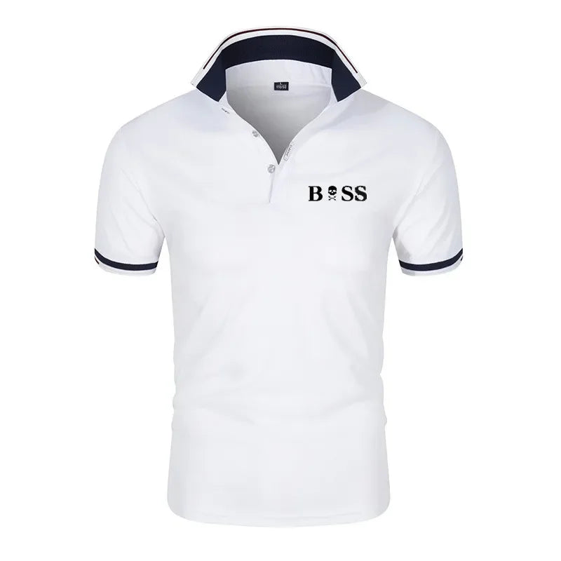 Fashion Summer Golf Sports 2023 New Men's Quick-Drying Polo Shirt BusinessCasual Short-Sleeved Polo Comfortable Breathable Shirt