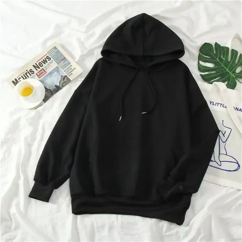 American Fashion Trend Stitching Hoodie Men Street Y2K New Hip Hop Joker Sweatshirt Unisex Casual Loose Fleece Thickened Hoodie