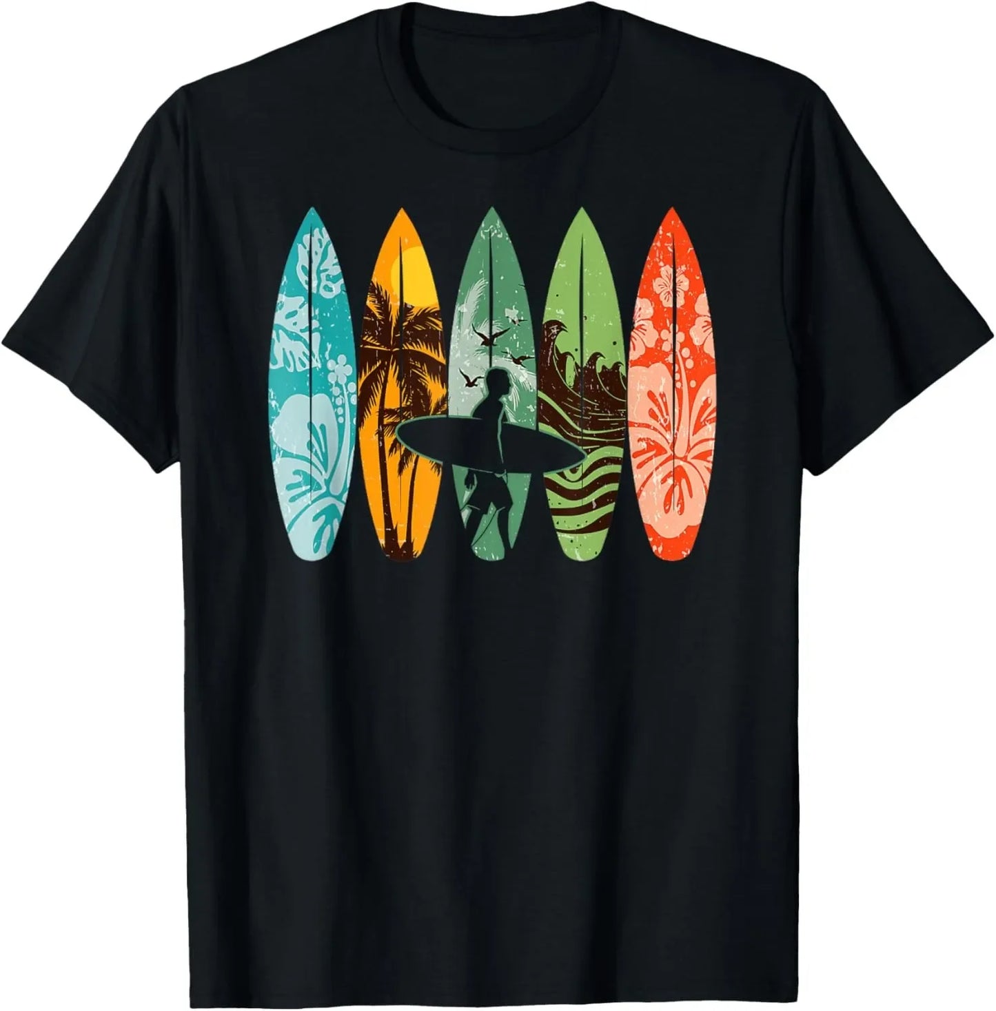 Surfing Apparel - Surfer Surf T-Shirt  Men Clothing Tops Streetwear  Graphic T Shirts  Camisetas  Vintage T Shirt  Ropa Hombre